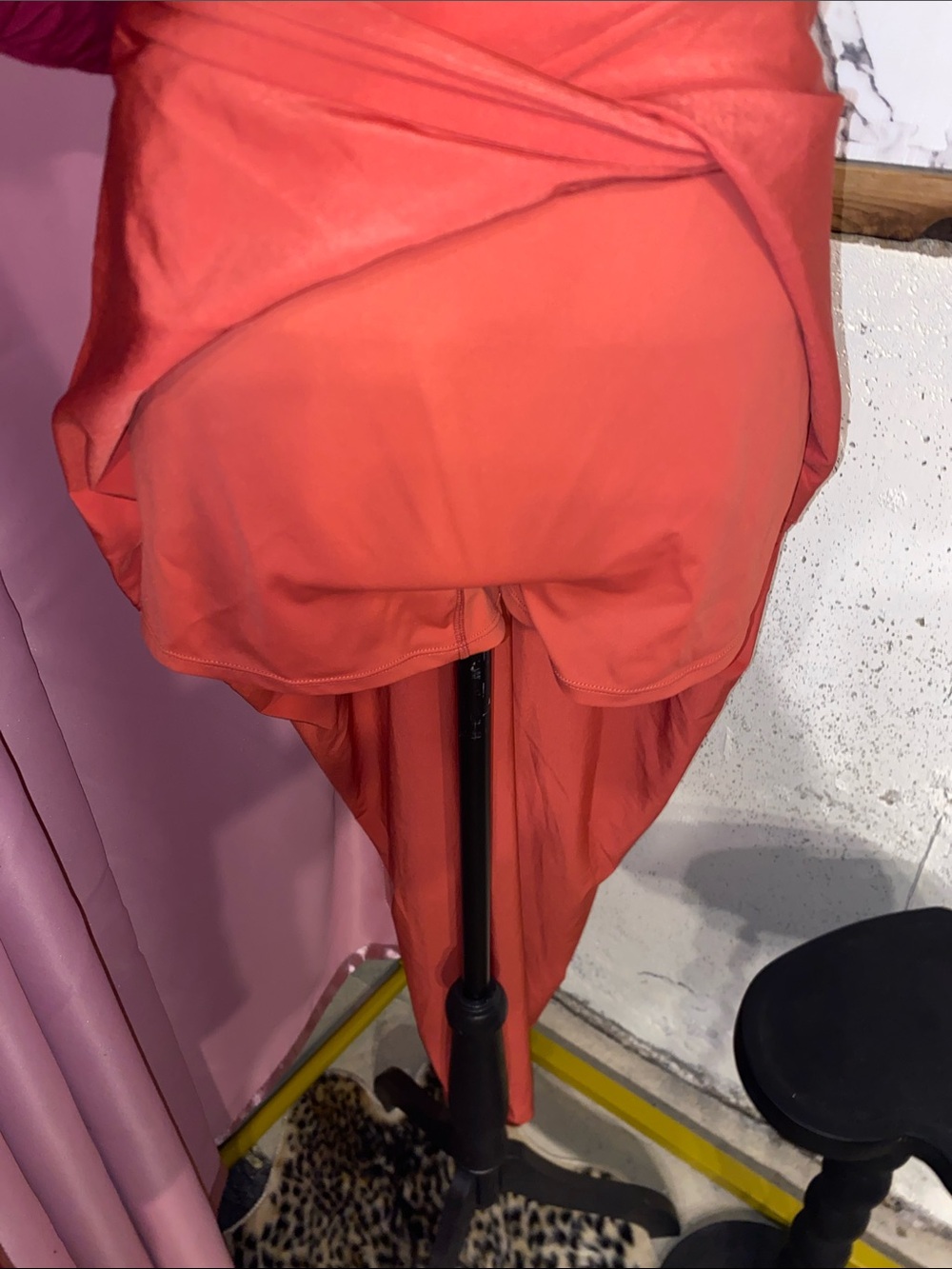 HALARA High-Low Ruffle Skirt in Rust - Picture 3 of 10